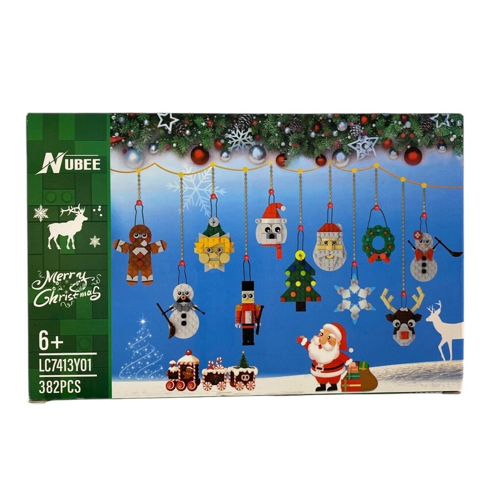 Nubee Merry Christmas Building Block Ornament Set 382pcs LC7413Y01 New C72Q‎